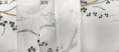 平和屋着物＊夏物　小紋　絽　萩トンボ　洗える着物　CABK9003xi
