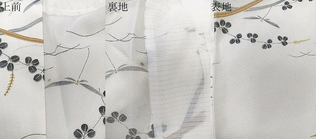 平和屋着物＊夏物　小紋　絽　萩トンボ　洗える着物　CABK9003xi