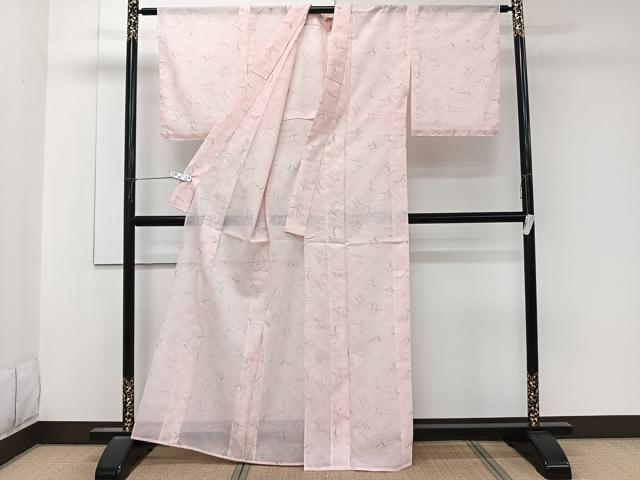 平和屋着物＊夏物　小紋　草花菱文　洗える着物　CABK9008xi
