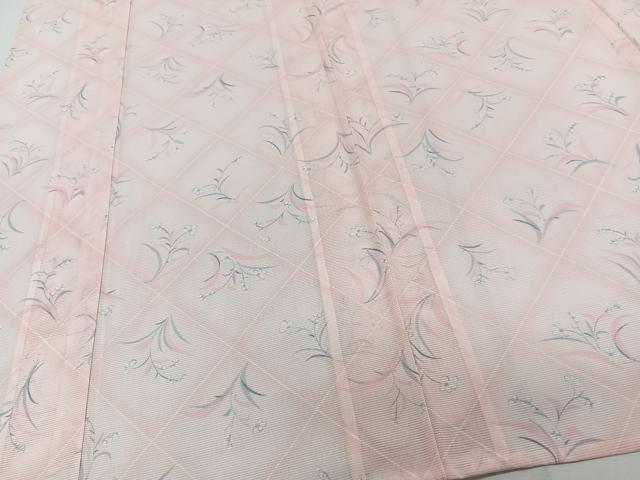 平和屋着物＊夏物　小紋　草花菱文　洗える着物　CABK9008xi