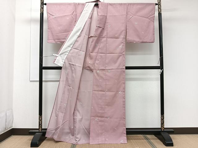 平和屋着物＊夏物　小紋　絽　抽象文様　洗える着物　CABK9011xi
