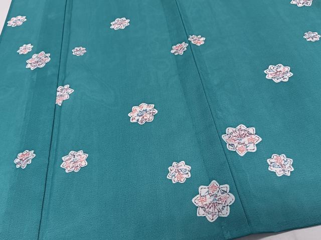 平和屋着物＊夏物　小紋　絽　更紗草花文　洗える着物　CABK9014xi