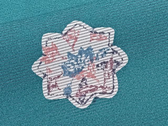 平和屋着物＊夏物　小紋　絽　更紗草花文　洗える着物　CABK9014xi