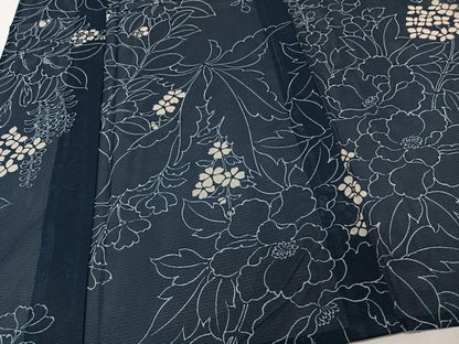 平和屋着物＊夏物　小紋　絽　草花文　高島屋扱い　洗える着物　未使用　CABK9019xi