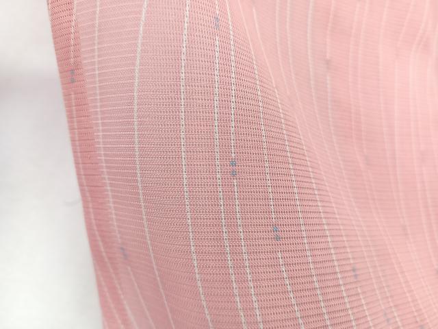 平和屋着物＊夏物　小紋　絽　よろけ縞　洗える着物　未使用　CABK9024xi