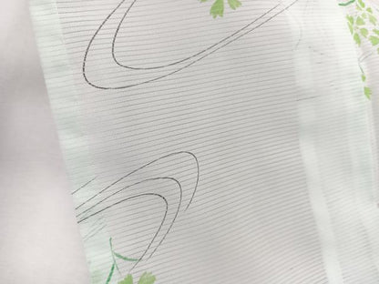 平和屋着物＊夏物　小紋　絽　流水草花文　洗える着物　CABK9026xi