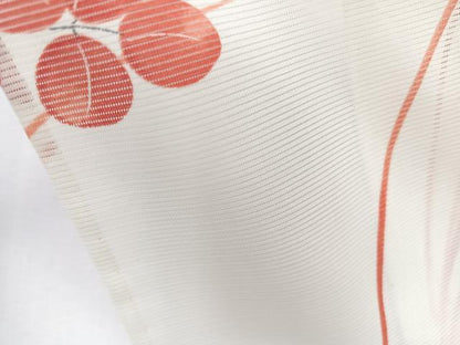 平和屋着物＊夏物　小紋　絽　草萩文　洗える着物　CABK9027xi
