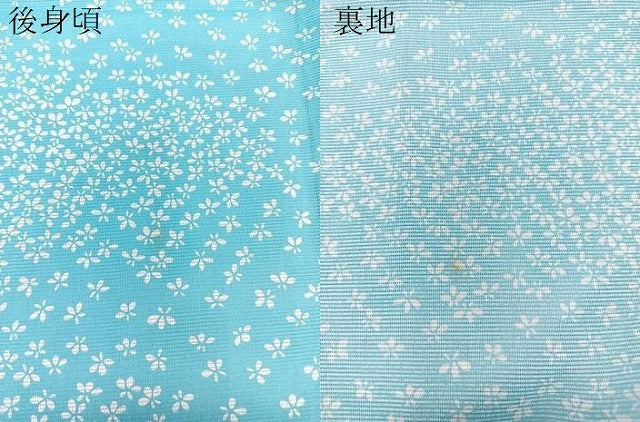 平和屋着物＊夏物　小紋　絽　小花尽くし　洗える着物　CABK9031xi