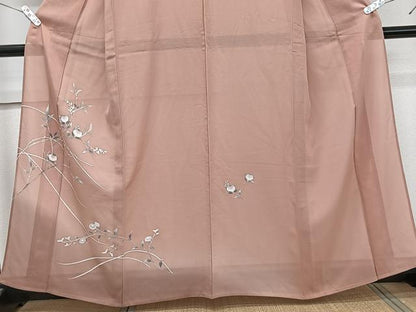 平和屋着物＊夏物　訪問着　絽　橘花文　銀彩　正絹　逸品　未使用　CABK9033xi