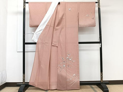 平和屋着物＊夏物　訪問着　絽　橘花文　銀彩　正絹　逸品　未使用　CABK9033xi