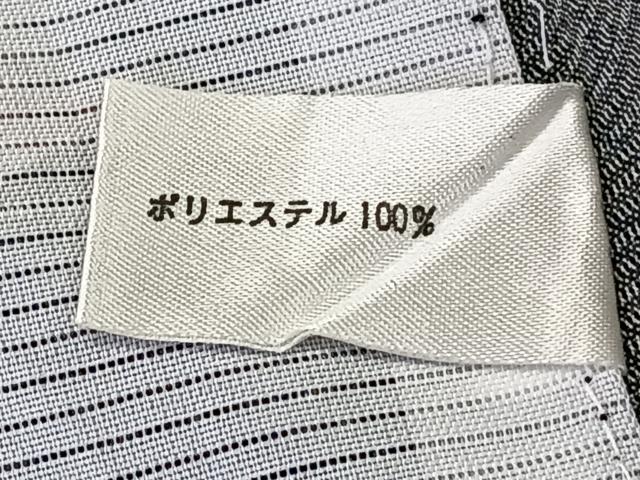 平和屋着物＊夏物　小紋　絽　舞蝶文　黒地　洗える着物　CABK9036xi