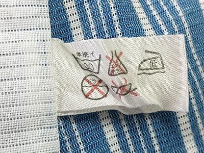 平和屋着物＊夏物　小紋　絽　縞　洗える着物　CABK9037xi