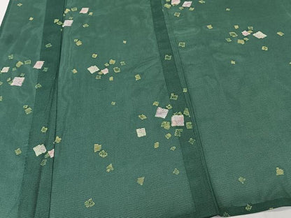 平和屋着物＊夏物　小紋　絽　色紙花文　洗える着物　CABK9038xi