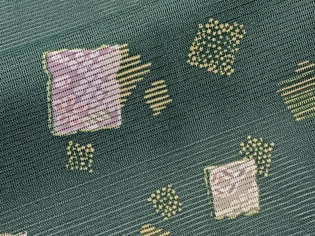 平和屋着物＊夏物　小紋　絽　色紙花文　洗える着物　CABK9038xi