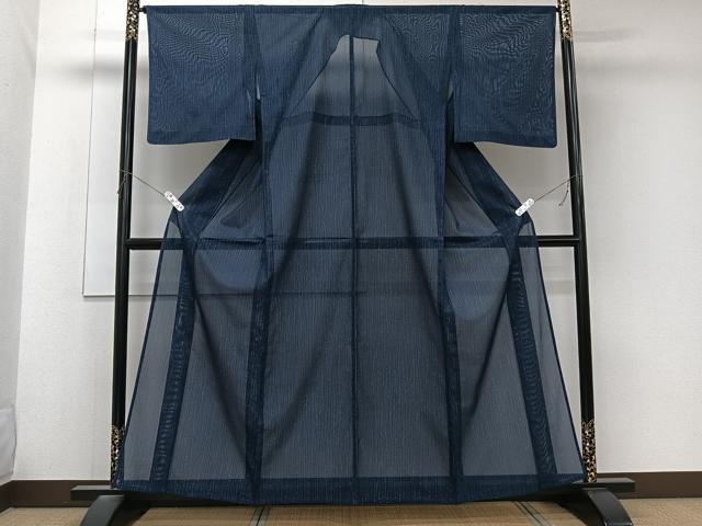 平和屋着物＊夏物　小紋　絽　枝蕾文　洗える着物　CABK9040xi