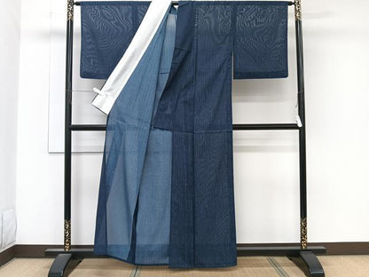 平和屋着物＊夏物　小紋　絽　枝蕾文　洗える着物　CABK9040xi