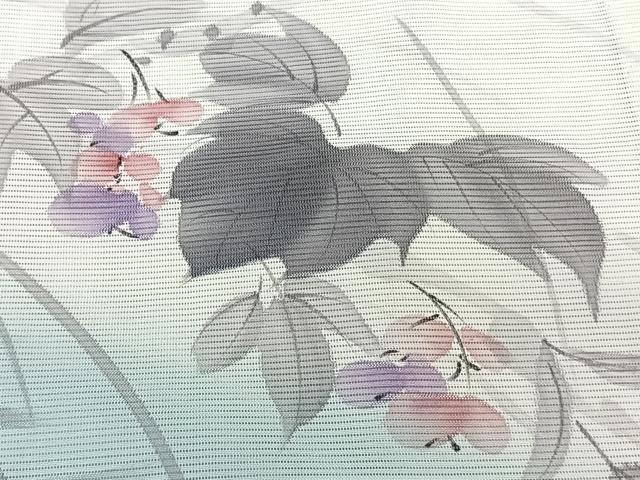 平和屋着物＊夏物　訪問着　絽　手描き　蔦の花文　洗える着物　CABK9046xi