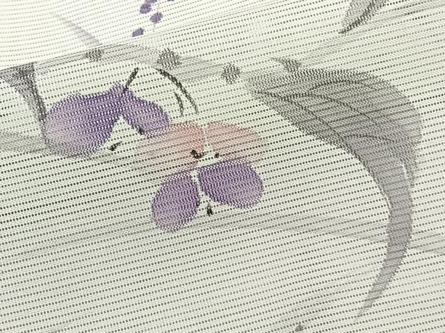 平和屋着物＊夏物　訪問着　絽　手描き　蔦の花文　洗える着物　CABK9046xi