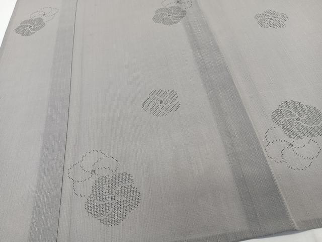 平和屋着物＊夏物　夏結城　100亀甲　飛び亀甲柄　花亀甲文　正絹　逸品　CABK9048xi