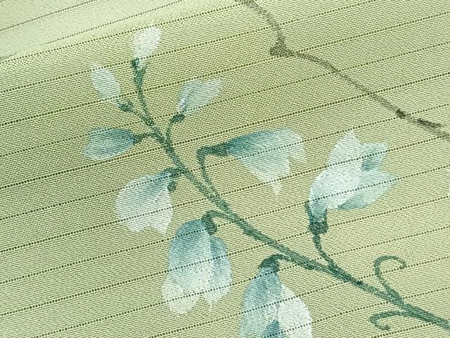 平和屋着物＊夏物　訪問着　絽縮緬　手描き　花唐草文　暈し染め　洗える着物　CABK9054xi