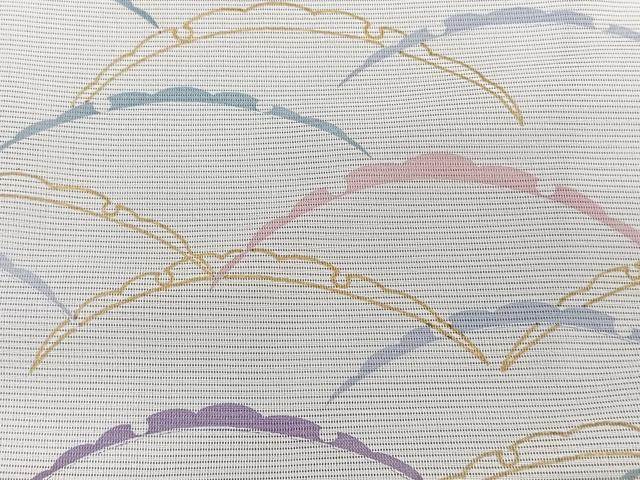 平和屋着物＊夏物　訪問着　絽　雪輪芝文　洗える着物　CABK9056xi