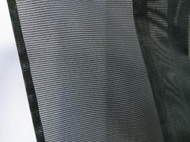 平和屋着物＊夏物　小紋　絽　糸巻き文　黒地　洗える着物　未使用　CABK9064xi
