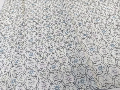 平和屋着物＊夏物　本場小千谷縮　花丸文　麻　逸品　CABK9065xi