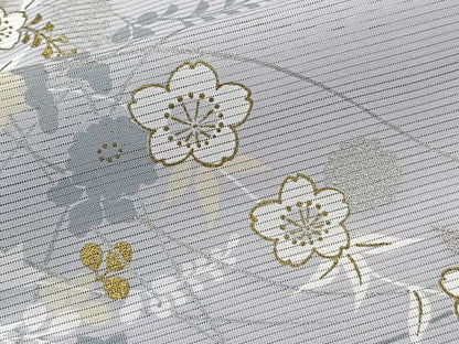 平和屋着物＊夏物　訪問着　絽　草花文　金銀彩　洗える着物　CABK9068xi