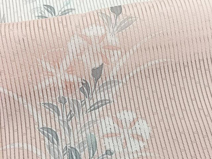 平和屋着物＊夏物　訪問着　縦絽　草花文　暈し染め　洗える着物　未使用　CABK9069xi