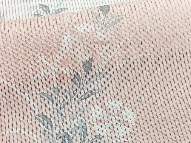 平和屋着物＊夏物　訪問着　縦絽　草花文　暈し染め　洗える着物　未使用　CABK9069xi