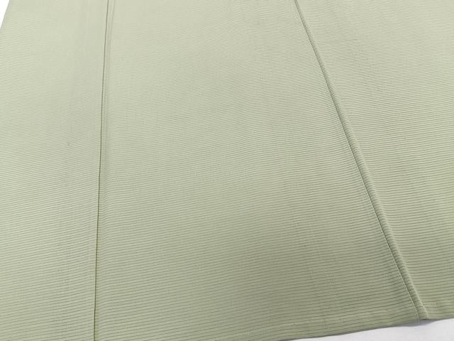 平和屋着物＊夏物　色無地　絽　山葵色　正絹　逸品　CABK9072xi
