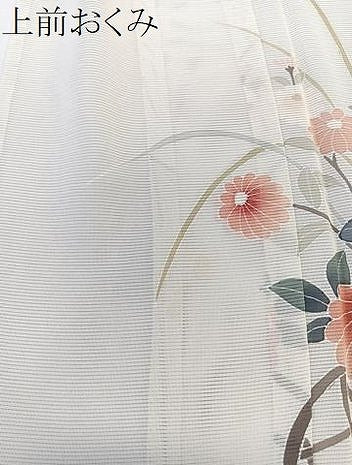 平和屋着物＊夏物　訪問着　絽　草花文　正絹　逸品　CABK9073xi