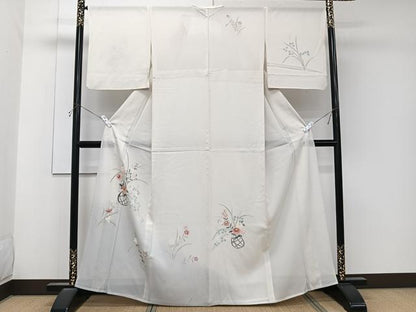 平和屋着物＊夏物　訪問着　絽　草花文　正絹　逸品　CABK9073xi