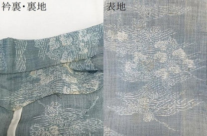 平和屋着物＊夏物　本場小千谷縮　立波文　麻　逸品　CABK9074xi