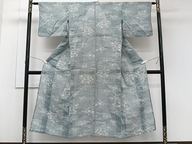 平和屋着物＊夏物　本場小千谷縮　立波文　麻　逸品　CABK9074xi