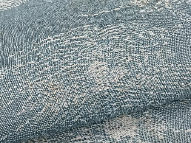 平和屋着物＊夏物　本場小千谷縮　立波文　麻　逸品　CABK9074xi