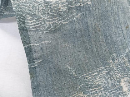 平和屋着物＊夏物　本場小千谷縮　立波文　麻　逸品　CABK9074xi
