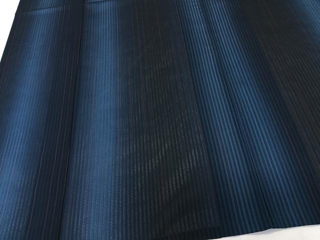 平和屋着物＊夏物　小紋　紗　縞　正絹　逸品　CABK9082xi