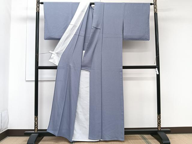 平和屋着物＊夏物　色無地　絽縮緬　草木特殊堅牢染　紅掛空色　証紙付き　正絹　逸品　未使用　CABK9084xi