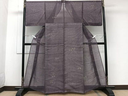 平和屋着物＊夏物　絹芭蕉　トンボ　正絹　逸品　CABK9086xi