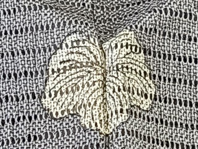 平和屋着物＊人間国宝 芹沢圭介一番弟子　下平清人　夏物　色無地　絽縮緬　錫色　正絹　逸品　CABK9087xi