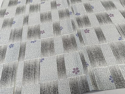 平和屋着物＊夏物　小紋　紗　色紙花文　洗える着物　CABK9091xi