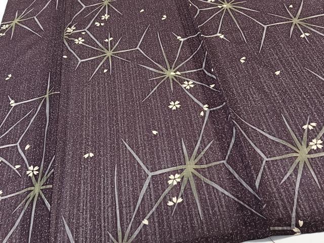 平和屋着物＊夏物　小紋　紗　舞花文　洗える着物　CABK9095xi