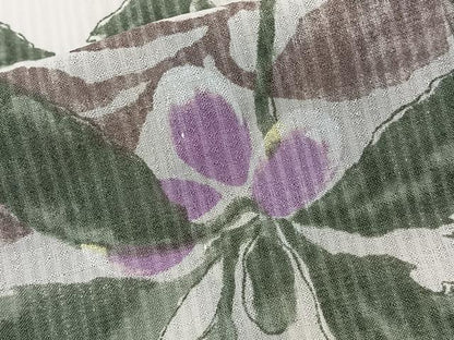 平和屋着物＊夏物　小紋　紗　草花文　洗える着物　CABK9098xi