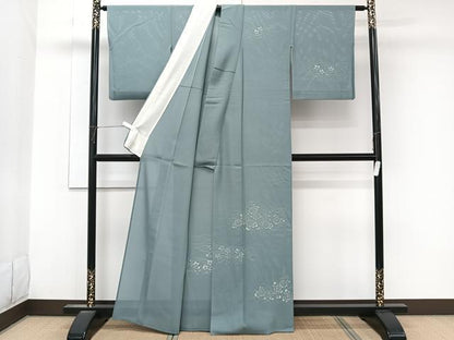 平和屋着物＊夏物　訪問着　絽　ろうけつ染　草花文　正絹　逸品　CABK9113xi