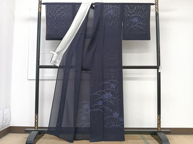 平和屋着物＊夏物　訪問着　絽　刺繍　芝楓文　正絹　逸品　CABK9115xi