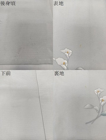 平和屋着物＊夏物　訪問着　絽　手描き　草花文　正絹　逸品　CABK9116xi