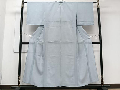 平和屋着物＊夏物　色無地　絽　月白色　正絹　逸品　CABK9122xi