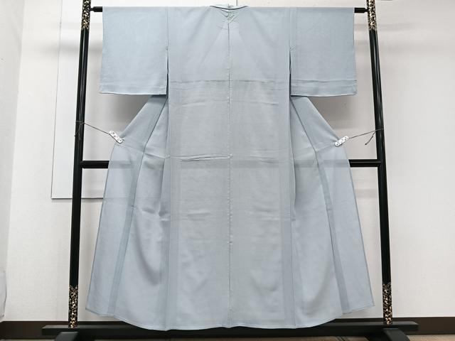 平和屋着物＊夏物　色無地　絽　月白色　正絹　逸品　CABK9122xi