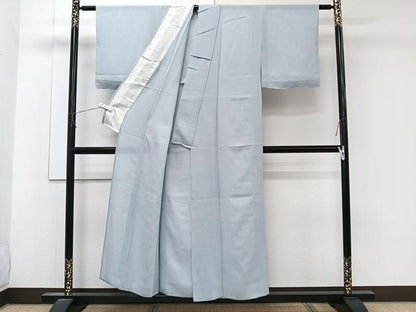 平和屋着物＊夏物　色無地　絽　月白色　正絹　逸品　CABK9122xi